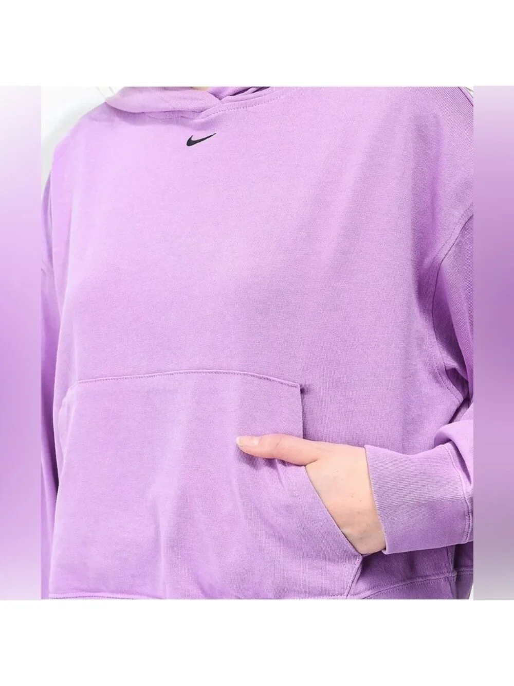 Nike Sportswear Washed Hoodie Women’s Small‎ Light Purple Cotton Pullover